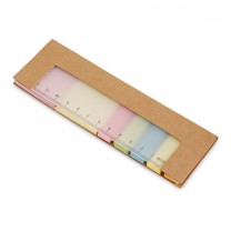 Bloco de Anotação Ecológico Com Régua e Etiquetas Adesivas Personalizado