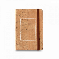 Caderno Ecológico Em Cortiça Com Elástico e Porta Canetas
