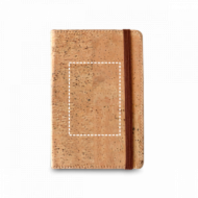 Caderno Ecológico Em Cortiça Com Elástico e Porta Canetas