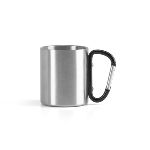 Caneca Inox Com Mosquetão 230ml Personalizada Caneca Inox Com Mosquetão 230ml Personalizada