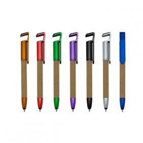 Caneta Ecológica Com Touch e Suporte Para Celular Personalizada