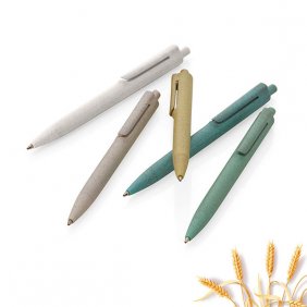 Caneta Esferográfica Biodegradável em Fibra de Trigo Personalizada