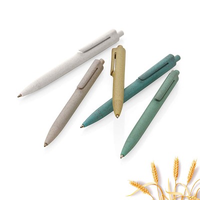 Caneta Esferográfica Biodegradável em Fibra de Trigo Personalizada