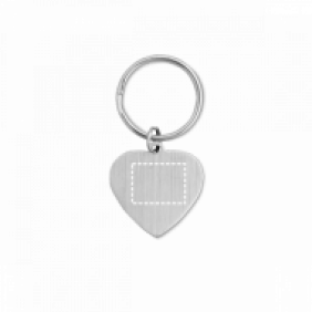 Chaveiro de Alumínio Formato Coração Personalizado