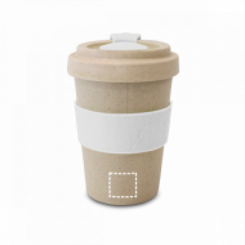Copo 500ml em Fibra de Bambu Com Tampa Personalizado
