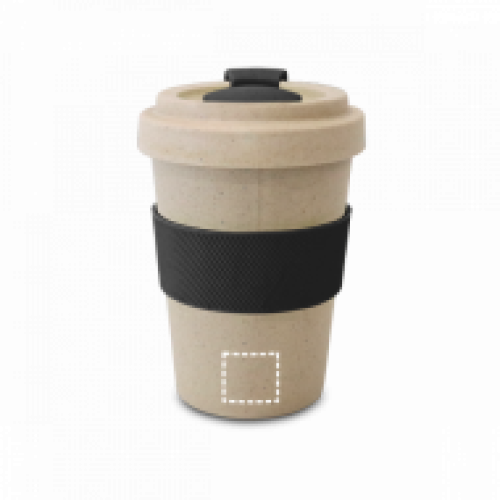 Copo 500ml em Fibra de Bambu Com Tampa Personalizado