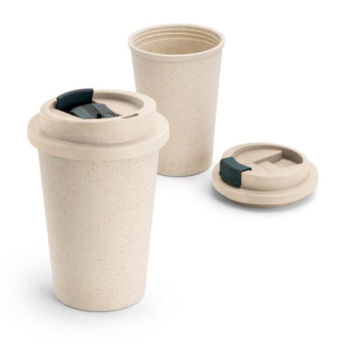 Copo Com Tampa 380ml de Fibra de Bambu Personalizado Copo Com Tampa 380ml de Fibra de Bambu Personalizado
