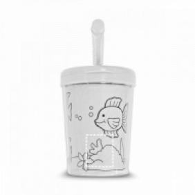 Copo Infantil Com Canudo Personalizado