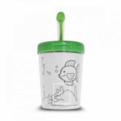 Copo Infantil Com Canudo Personalizado