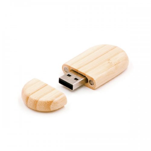Pen Drive Bambu Oval Personalizado Pen Drive Bambu Oval Personalizado