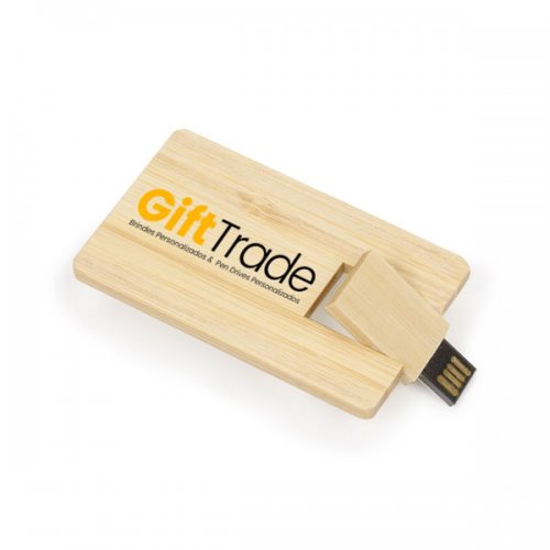 Pen Drive Cartão Bambu Ecológico Personalizado Pen Drive Cartão Bambu Ecológico Personalizado