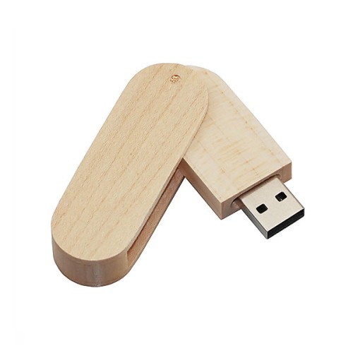 Pen Drive de Madeira Giratório Personalizado Pen Drive de Madeira Giratório Personalizado