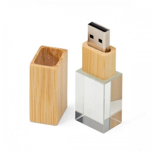 Pen Drive de Vidro Com Tampa Madeira Personalizado Para Brindes Pen Drive de Vidro Com Tampa Madeira Personalizado Para Brindes