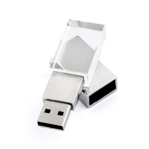 Pen Drive de Vidro Com Tampa Prata Personalizado Para Brindes Pen Drive de Vidro Com Tampa Prata Personalizado Para Brindes