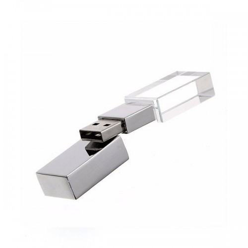 Pen Drive de Vidro Com Tampa Prata Personalizado Para Brindes Pen Drive de Vidro Com Tampa Prata Personalizado Para Brindes