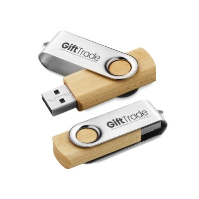 Pen Drive Twist de Madeira Personalizado