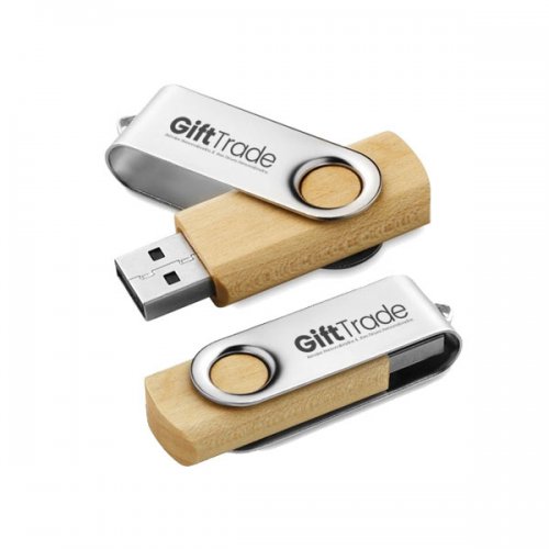 Pen Drive Twist de Madeira Personalizado Pen Drive Twist de Madeira Personalizado