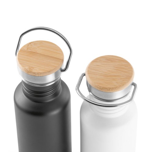 Squeeze de Inox 540ml Com Tampa de Bambu Personalizado Para Brindes Squeeze de Inox 540ml Com Tampa de Bambu Personalizado Para Brindes