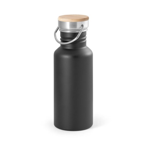 Squeeze de Inox 540ml Com Tampa de Bambu Personalizado Para Brindes Squeeze de Inox 540ml Com Tampa de Bambu Personalizado Para Brindes